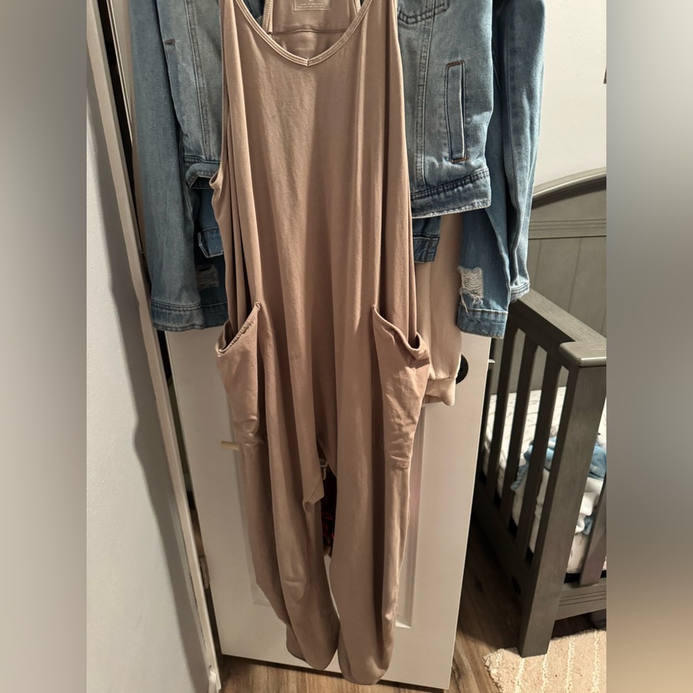 Free People FP Movement Hot Shot Onesie Size S beige/tan